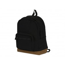 Рюкзак Shammy с эко-замшей для ноутбука 15", черный с нанесением логотипа компании