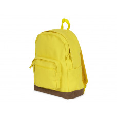 Рюкзак Shammy с эко-замшей для ноутбука 15", желтый с нанесением логотипа компании