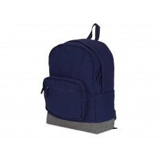 Рюкзак Shammy с эко-замшей для ноутбука 15", синий с нанесением логотипа компании
