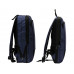 Расширяющийся рюкзак Slimbag для ноутбука 15,6", синий с нанесением логотипа компании