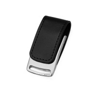 Флеш-карта USB 2.0 16 Gb с магнитным замком "Vigo", черный/серебристый