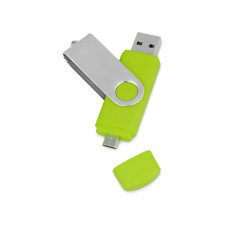 USB/micro USB-флешка 2.0 на 16 Гб «Квебек OTG», зеленое яблоко