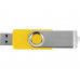 Флеш-карта USB 2.0 16 Gb «Квебек», желтый с нанесением логотипа компании