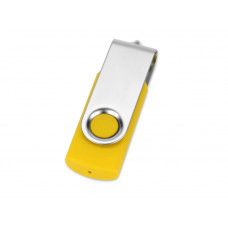 Флеш-карта USB 2.0 16 Gb «Квебек», желтый с нанесением логотипа компании