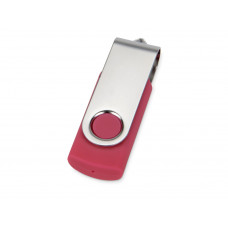 Флеш-карта USB 2.0 16 Gb «Квебек», розовый с нанесением логотипа компании