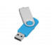 Флеш-карта USB 2.0 16 Gb «Квебек», голубой с нанесением логотипа компании