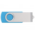 Флеш-карта USB 2.0 16 Gb «Квебек», голубой с нанесением логотипа компании