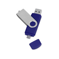 USB/micro USB-флешка 2.0 на 16 Гб «Квебек OTG», синий