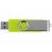 USB/micro USB-флешка 2.0 на 16 Гб «Квебек OTG», зеленое яблоко с нанесением логотипа компании