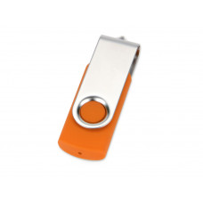 Флеш-карта USB 2.0 32 Gb «Квебек», оранжевый с нанесением логотипа компании