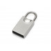 USB-флешка 2.0 на 16 Гб «Lock», серебристый с нанесением логотипа компании