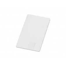 Флеш-карта USB 2.0 16 Gb в виде пластиковой карты "Card", белый с нанесением логотипа компании