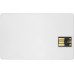 Флеш-карта USB 2.0 16 Gb в виде пластиковой карты "Card", белый с нанесением логотипа компании