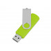USB/micro USB-флешка 2.0 на 16 Гб «Квебек OTG», зеленое яблоко с нанесением логотипа компании