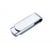 USB-флешка металлическая поворотная на 64 ГБ 3.0, глянец с нанесением логотипа компании