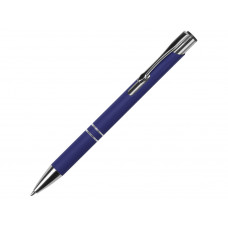Ручка металлическая шариковая "Legend Gum" софт-тач, темно-синий с нанесением логотипа компании