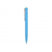 Ручка шариковая пластиковая "Bon" с покрытием soft touch, голубой с нанесением логотипа компании