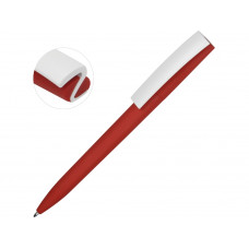 Ручка пластиковая soft-touch шариковая «Zorro», красный/белый