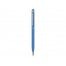Ручка-стилус шариковая "Jucy Soft" с покрытием soft touch, светло-синий с нанесением логотипа компании