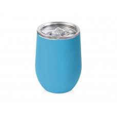 Термокружка Sense Gum, soft-touch, непротекаемая крышка, 370мл, крафтовая упаковка, голубой с нанесением логотипа компании