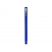 Ручка шариковая пластиковая "Quadro Soft", квадратный корпус с покрытием софт-тач, синий с нанесением логотипа компании