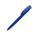 Ручка шариковая трехгранная UMA «TRINITY K transparent GUM», soft-touch,  темно-синий с нанесением логотипа компании