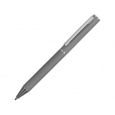Ручка металлическая soft-touch шариковая «Stone», серый/серебристый с нанесением логотипа компании