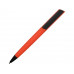 Ручка пластиковая soft-touch шариковая «Taper», красный/черный с нанесением логотипа компании