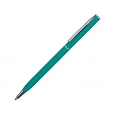 Ручка металлическая шариковая "Атриум" с покрытием софт-тач, бирюзовый