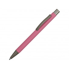 Ручка металлическая soft touch шариковая «Tender», фуксия с нанесением логотипа компании