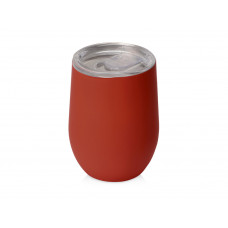 Термокружка Sense Gum soft-touch, 370мл, красный с нанесением логотипа компании