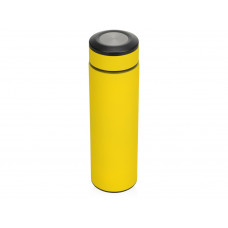 Термос «Confident» с покрытием soft-touch 420мл, желтый (P) с нанесением логотипа компании