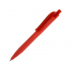 Ручка шариковая QS 20 PRT "софт-тач", красный с нанесением логотипа компании