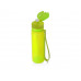 Складная бутылка "Твист" 500мл, зеленое яблоко с нанесением логотипа компании