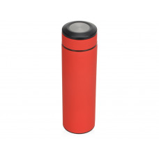 Термос «Confident» с покрытием soft-touch 420мл, красный (P) с нанесением логотипа компании