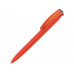 Ручка шариковая трехгранная UMA «TRINITY K transparent GUM», soft-touch, оранжевый с нанесением логотипа компании