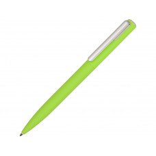 Ручка шариковая пластиковая "Bon" с покрытием soft touch, зеленое яблоко с нанесением логотипа компании