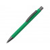 Ручка металлическая soft touch шариковая «Tender», зеленый/серый с нанесением логотипа компании