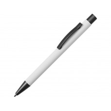 Ручка металлическая soft touch шариковая «Tender», белый/серый с нанесением логотипа компании