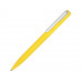 Ручка шариковая пластиковая "Bon" с покрытием soft touch, желтый с нанесением логотипа компании