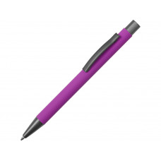 Ручка металлическая soft touch шариковая «Tender», фиолетовый/серый