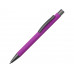 Ручка металлическая soft touch шариковая «Tender», фиолетовый/серый с нанесением логотипа компании