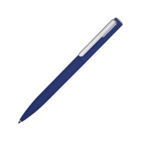 Ручка шариковая пластиковая "Bon" с покрытием soft touch, темно-синий