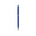 Ручка-стилус шариковая "Jucy Soft" с покрытием soft touch, синий с нанесением логотипа компании