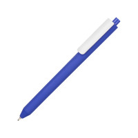 Ручка шариковая Pigra модель P03 PRM «софт-тач», синий/белый