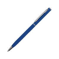 Ручка металлическая шариковая "Атриум" с покрытием софт-тач, синий классический