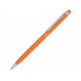 Ручка-стилус шариковая "Jucy Soft" с покрытием soft touch, оранжевый (Р) с нанесением логотипа компании