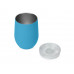 Термокружка Sense Gum soft-touch, 370мл, голубой с нанесением логотипа компании
