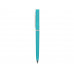 Ручка шариковая "Navi" soft-touch, голубой с нанесением логотипа компании