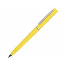 Ручка шариковая "Navi" soft-touch, желтый с нанесением логотипа компании